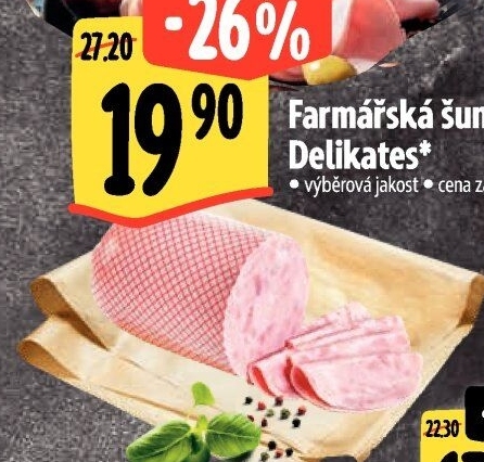 Šunka farmářská delikates výběrová