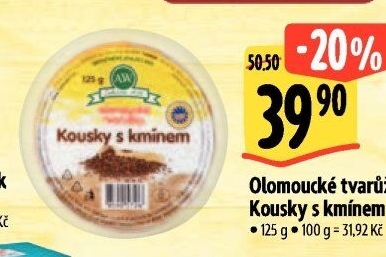 Sýr tvarůžky olomoucké kousky s kořením A.W.