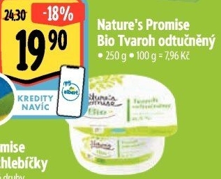 Tvaroh odtučněný bio Nature'
