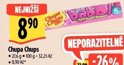 Žvýkačky Big Babol Chupa Chups
