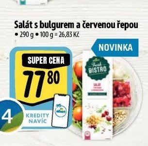 Salát s bulgurem a červenou řepou
