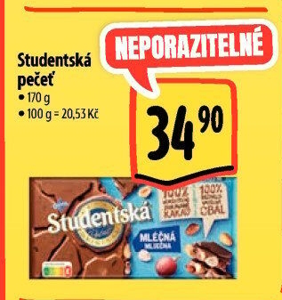 Čokoláda Studentská pečeť Orion