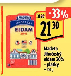Sýr Eidam Jihočeský 30% Madeta