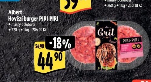 Albert Hovězí burger PIRI-PIRI