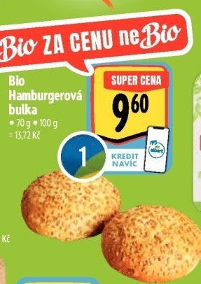 Bulka na hamburger bio