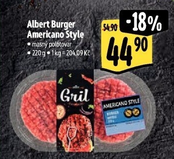 Hovězí burger Americano style Albert Gril