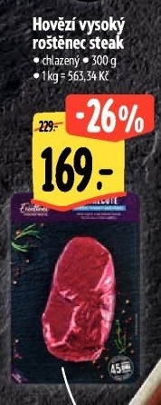 Hovězí vysoký roštěnec steak Albert Excellent