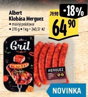 Klobása Merguez Albert Gril