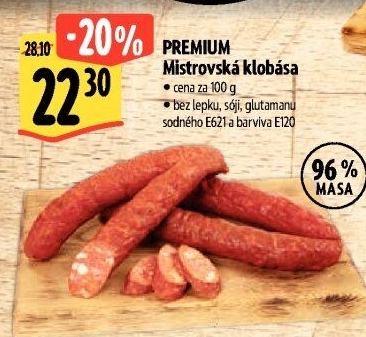 Klobása mistrovská Premium