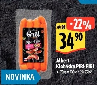 Klobása Piri-Piri Albert Gril