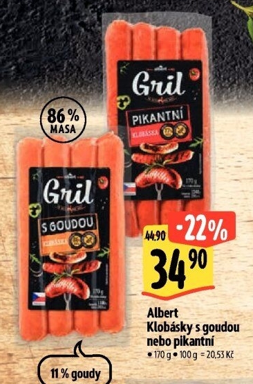 Klobása s goudou Albert Gril