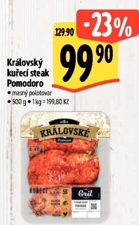 Kuřecí steak Pomodoro Královský Albert Gril