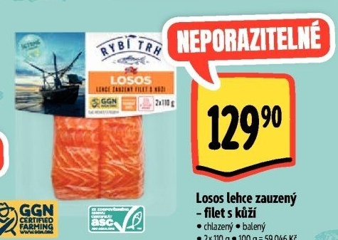 Losos lehce zauzený filety Albert