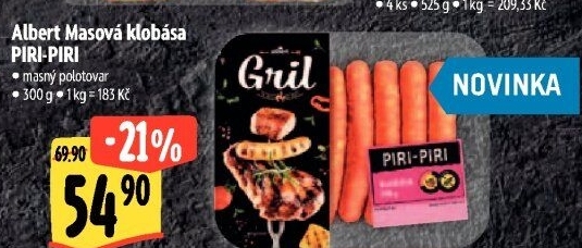 Masová klobása Piri-Piri Albert Gril