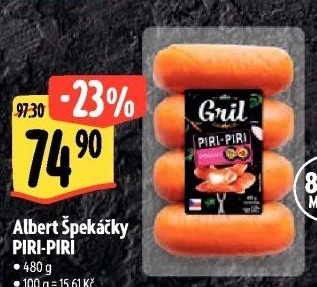 Špekáčky Piri-Piri Albert Gril