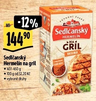 Sýr Hermelín na gril Sedlčanský