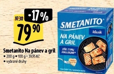 Sýr Smetanito na gril Želetava