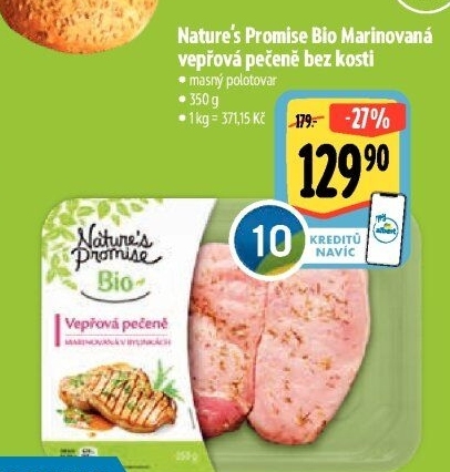 Vepřová pečeně marinovaná bio Nature'