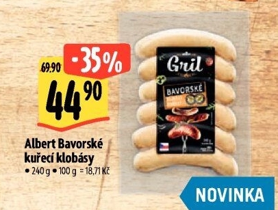 Bavorská klobása kuřecí Albert Gril