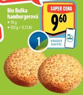 Bulka na hamburger bio