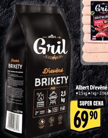 Dřevěné brikety Albert Gril