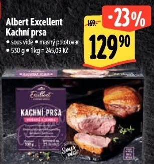 Kachní prsa Sous vide Albert Excellent