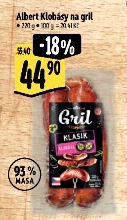 Klobásy na gril Albert Gril