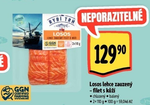 Losos lehce zauzený filety Albert