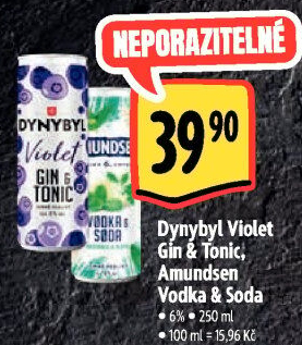 Míchaný nápoj Dynybyl Violet Gin a Tonic