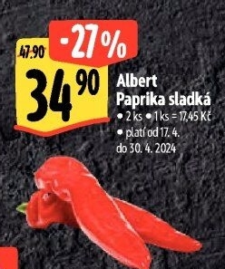 Paprika červená Albert
