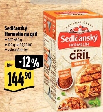 Sýr Hermelín na gril Sedlčanský