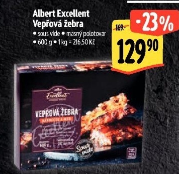 Vepřová žebra Sous vide Albert Excellent