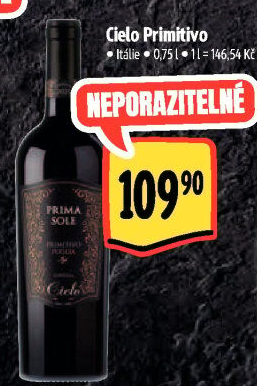 Víno Primitivo Primasole Cielo