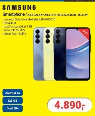 Mobilní telefon Samsung Galaxy A15