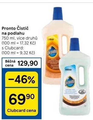 Čistič na podlahy Pronto