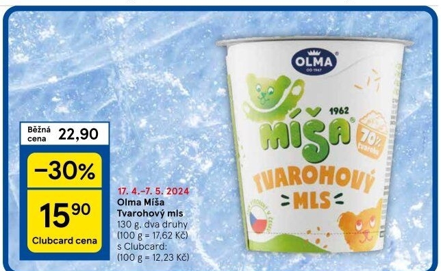 Dezert Tvarohový mls Míša Olma