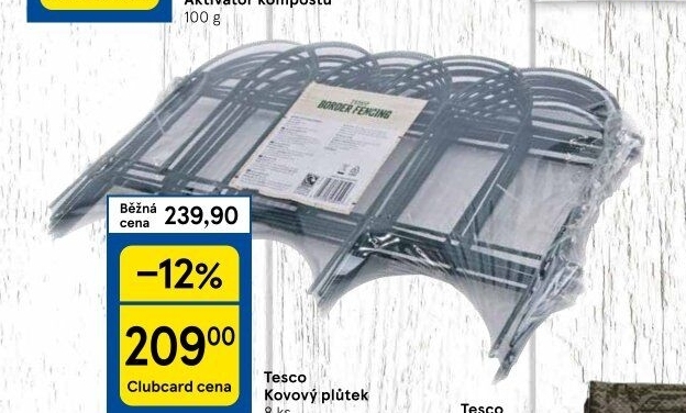 Kovový plůtek Tesco