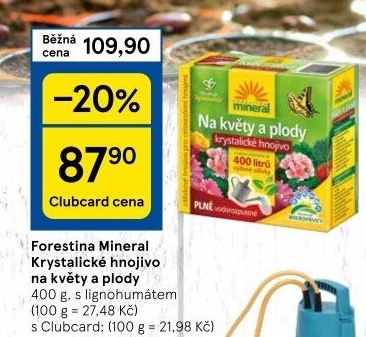 Krystalické hnojivo na květy a plody Forestina mineral