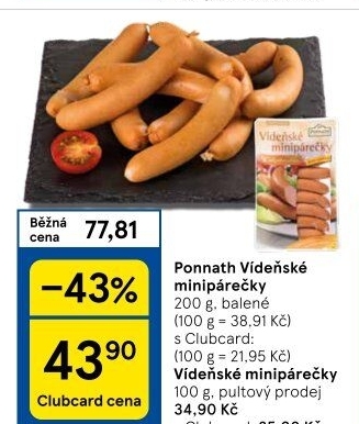 Minipárečky vídeňské Ponnath