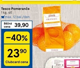 Pomeranče Tesco
