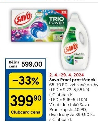 Prací prostředky Savo