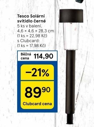 Solární svítidlo Tesco