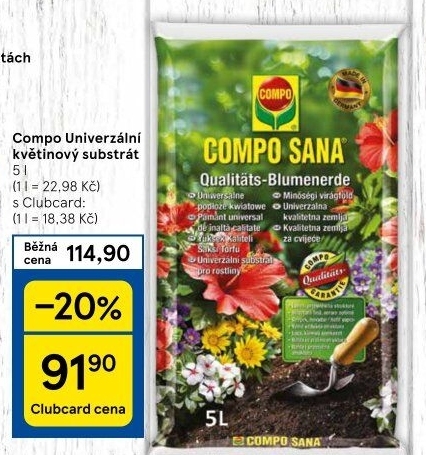 Substrát univerzální květinový Compo