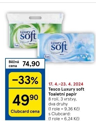 Toaletní papír 3vrstvý Tesco