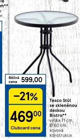 Zahradní stůl Tesco