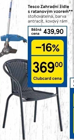 Zahradní židle Tesco