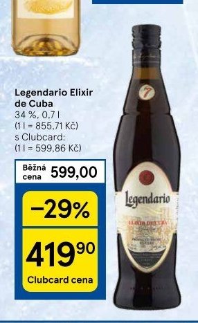 Legendario Elixir de Cuba, 34 %, 0.7 l