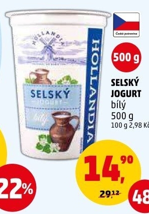 Bílý jogurt selský Hollandia