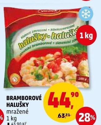 Halušky bramborové mražené Vinica