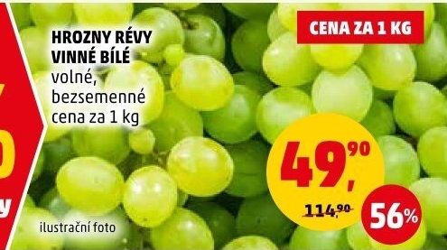Hrozny bílé bezsemenné